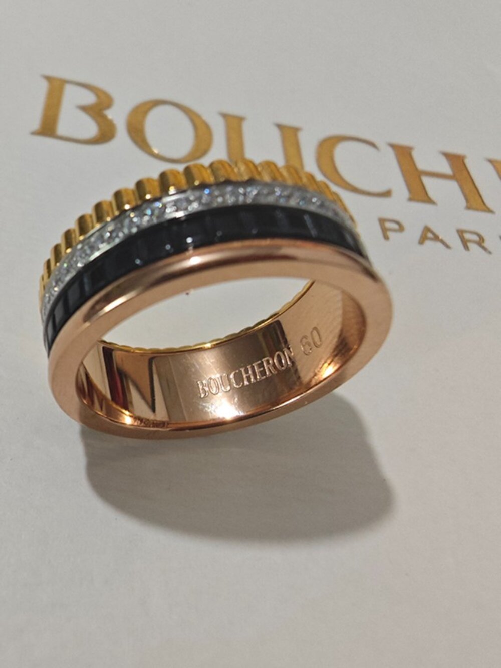 Boucheron Gearwheel Pave-Set Diamond Ring - Picture 2 of 5